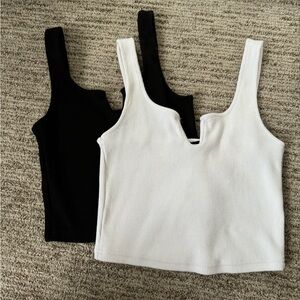Set of 2 Forever 21 Wire Notch Tank Tops